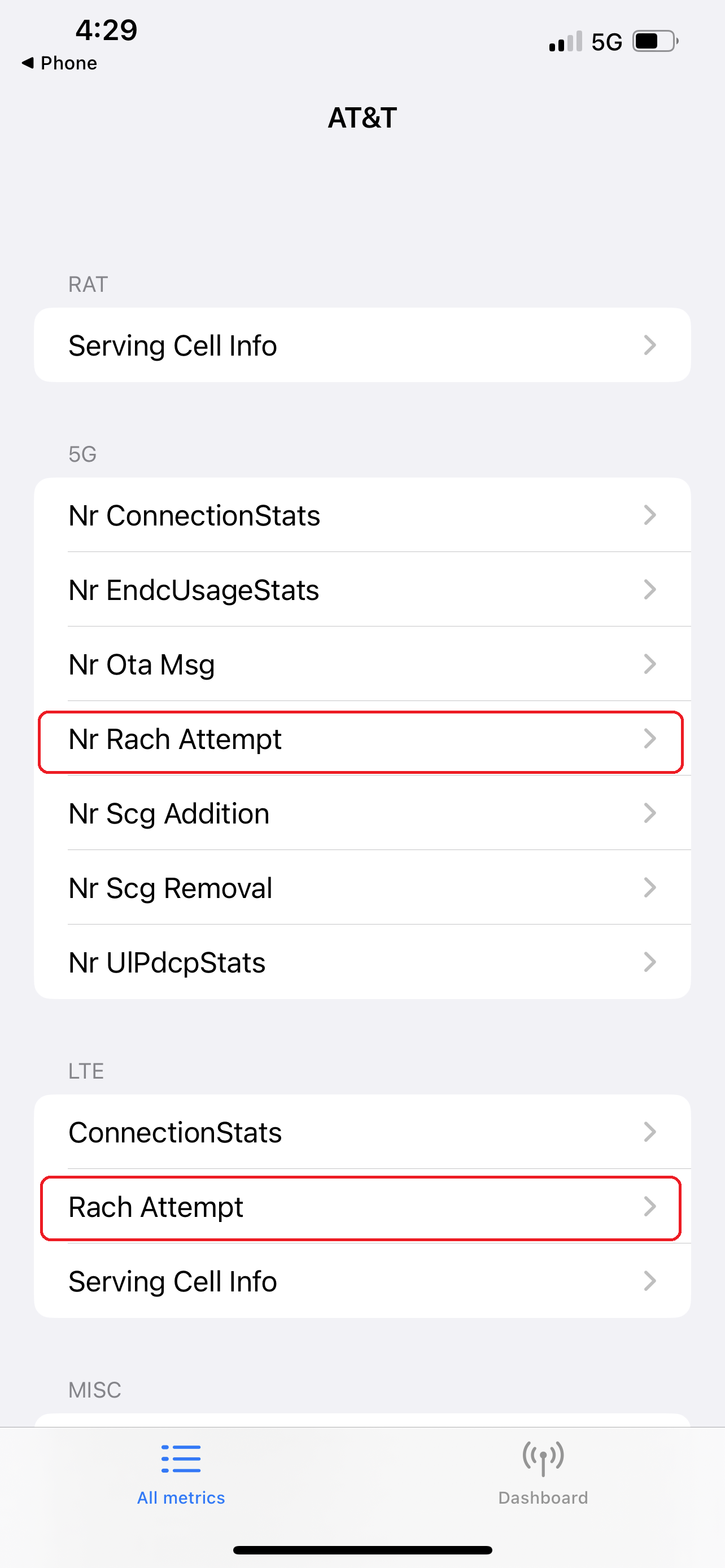 Anyone else missing 5G NR Connection Status in iPhone Field Test